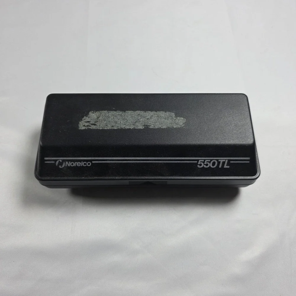 Norelco 550TL Vintage Electric Rotary Shaver Black with Travel Case Corded